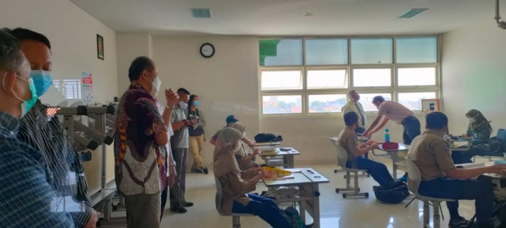 Simulasi Hybrid Learning Spemma Dipantau Langsung Diknas Kota Surabaya